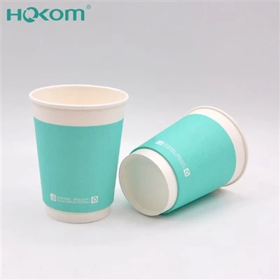 16oz 500ml Double Wall Paper Cup Wholesaler Eco-Friendly Take Away Custom LOGO Paper Cup Disposable Coffee Cup