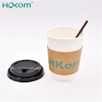 Eco-Friendly Coffee Shop Disposable Kraft Paper Cup For Coffee Hot Drinks Cups With Lids 12oz 16oz Cafe Paper Cups